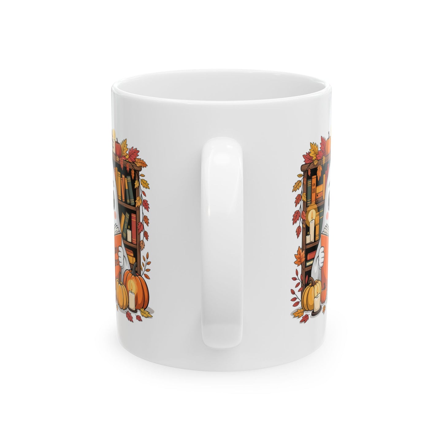 Book Lover Ghost Mug – Funny Spooky Reading Coffee Cup