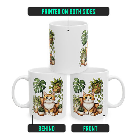 Cats and Plants Lover Mug – Gardening Gift for Women, Crazy Plant Lady and Cat Mom Mug, Unique Gift Idea for Birthday, Mother’s Day, or Christmas Mug