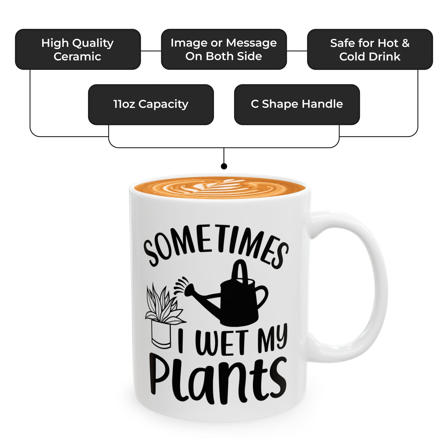 Sometimes I Wet My Plants Mug – Funny Plant Lady Gift for Women, Gardening Gift for Women, Perfect for Mother’s Day, Birthday, or Graduation