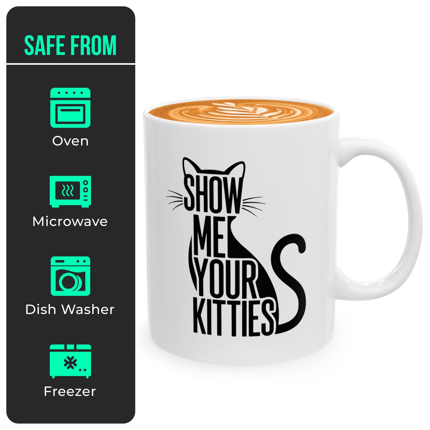 Show Me Your Kitties Coffee Mug – Cute Cat Gift for Cat Lovers (11oz, 15oz)