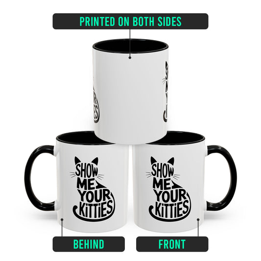 Black and White Cat Mug – Show Me Your Kitties Funny Coffee Cup
