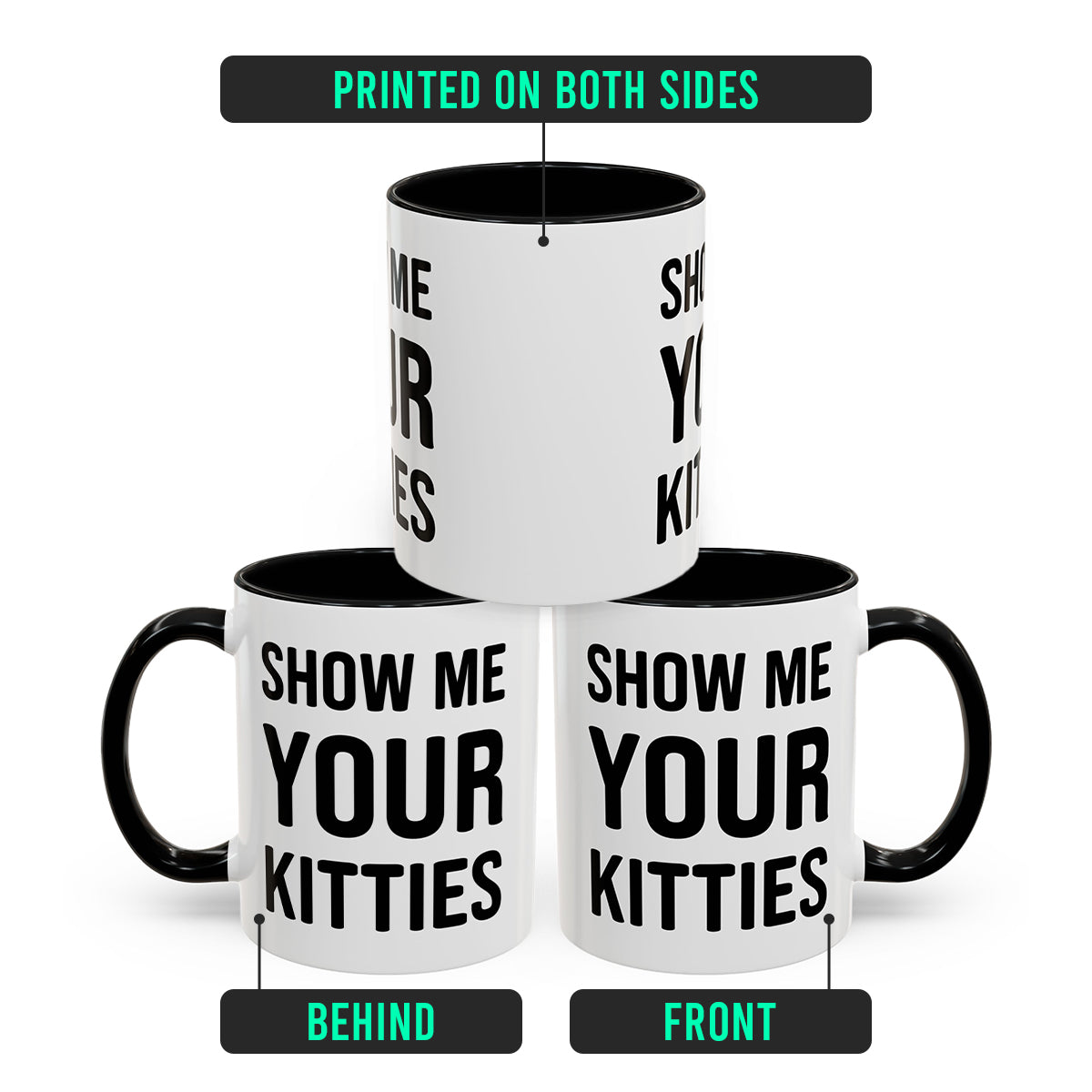 Kitty Lover Mug – Show Me Your Kitties Funny Cat Coffee Cup