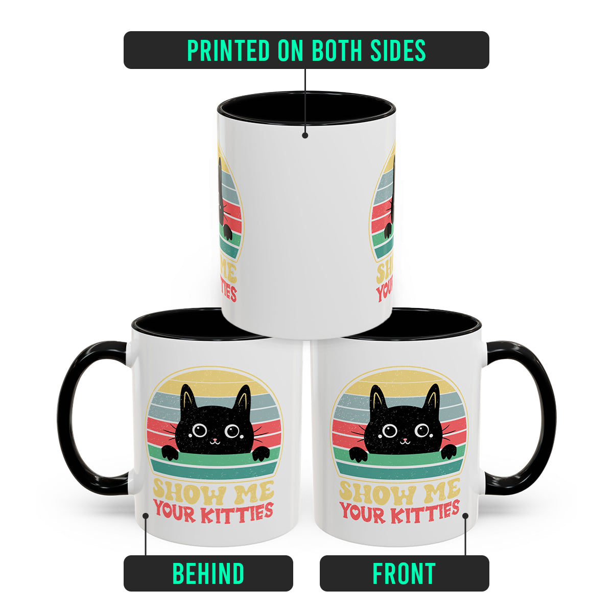 Show Me Your Kitties Funny Mug – Cat Lover Coffee Gift for Women