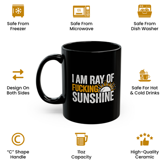 Sarcastic Sunshine Mug – Rude Attitude Humor Coffee Cup for Men & Women
