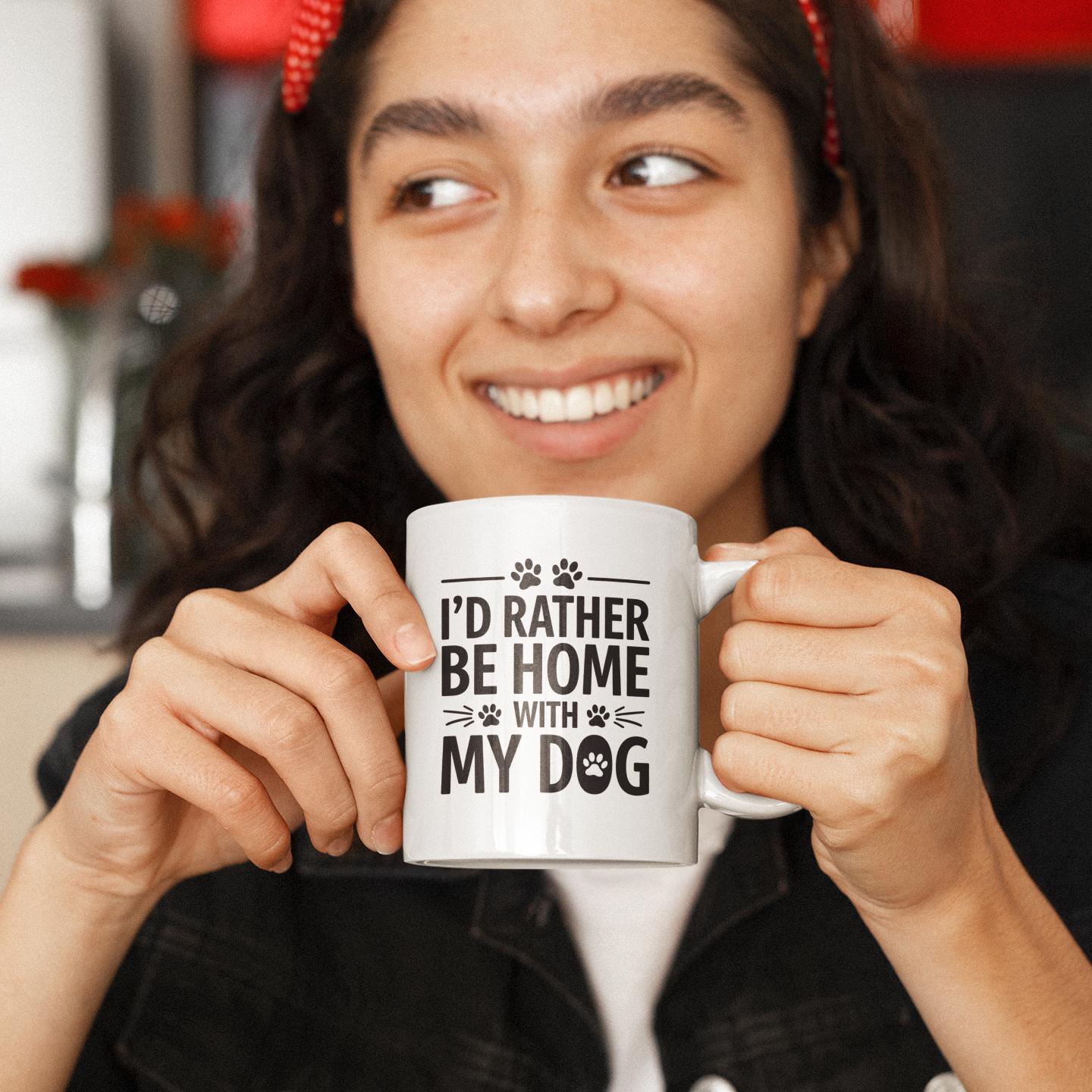 I’d Rather Be Home With My Dog Coffee Mug - Dog Lover Ceramic Mug
