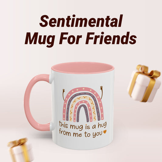 Hug in a Mug – Friendship Coffee Cup Gift for Women, Sisters & Friends