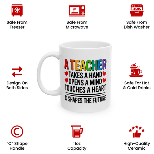 Teacher Appreciation Coffee Mug – Inspirational Thank You Gift for Educators, Women & Men