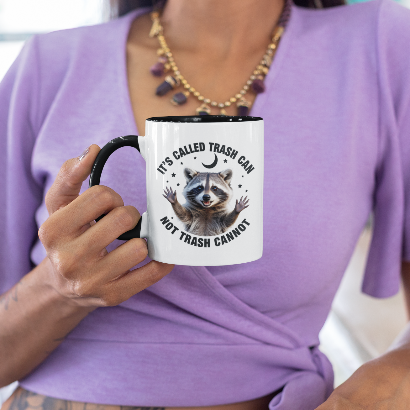 Trash Panda Coffee Mug – Quirky Wordplay Gift for Coworkers