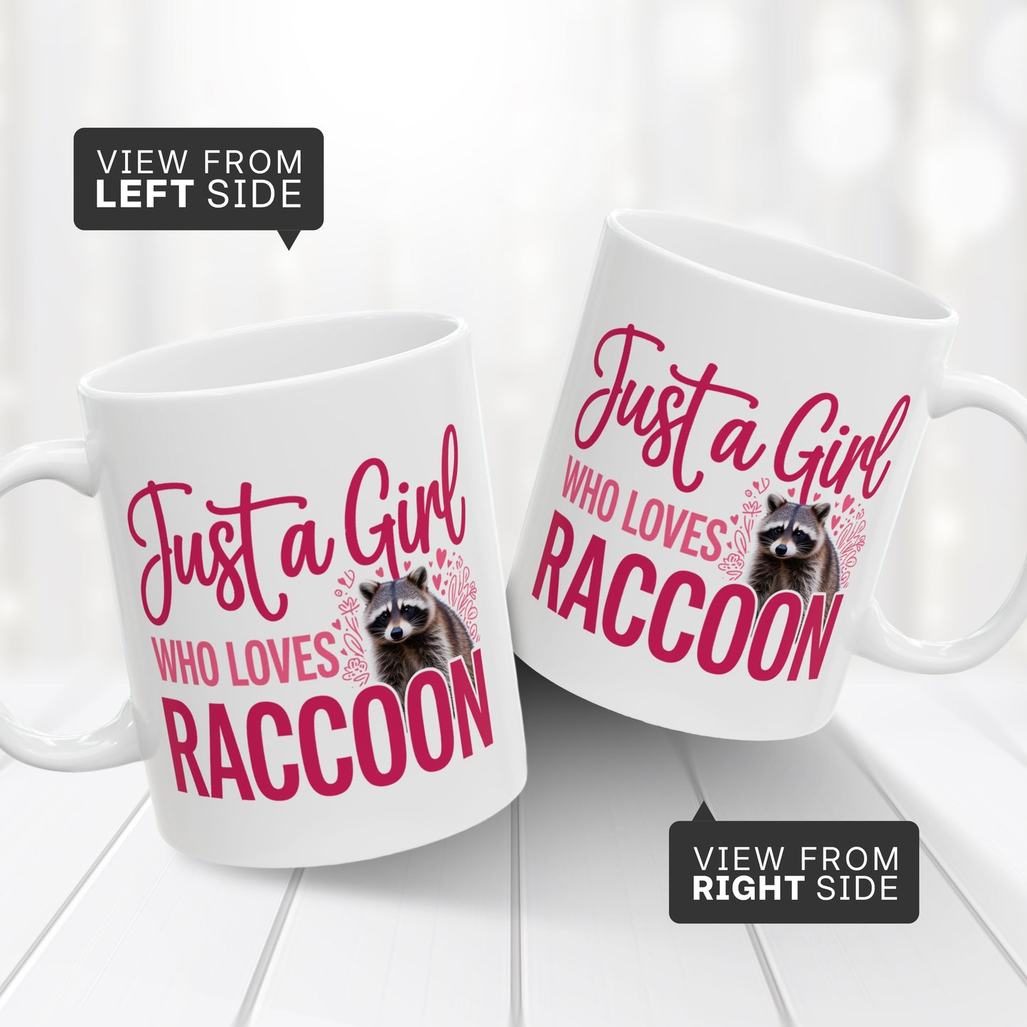 Animal Lover Raccoon Mug – Cute Wildlife Coffee Cup 11oz
