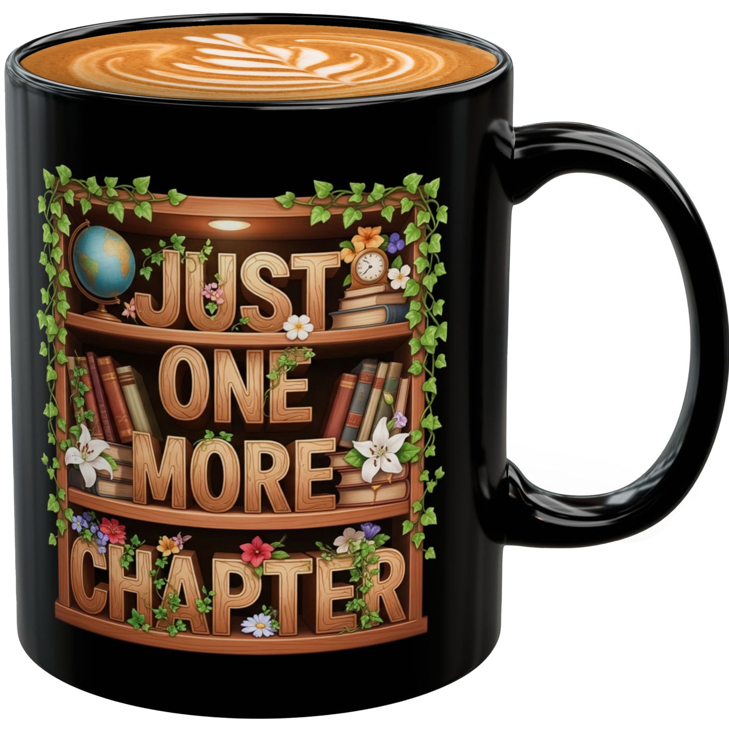 Cute Ghost Reading Mug – “Just One More Chapter” Coffee Cup 11oz