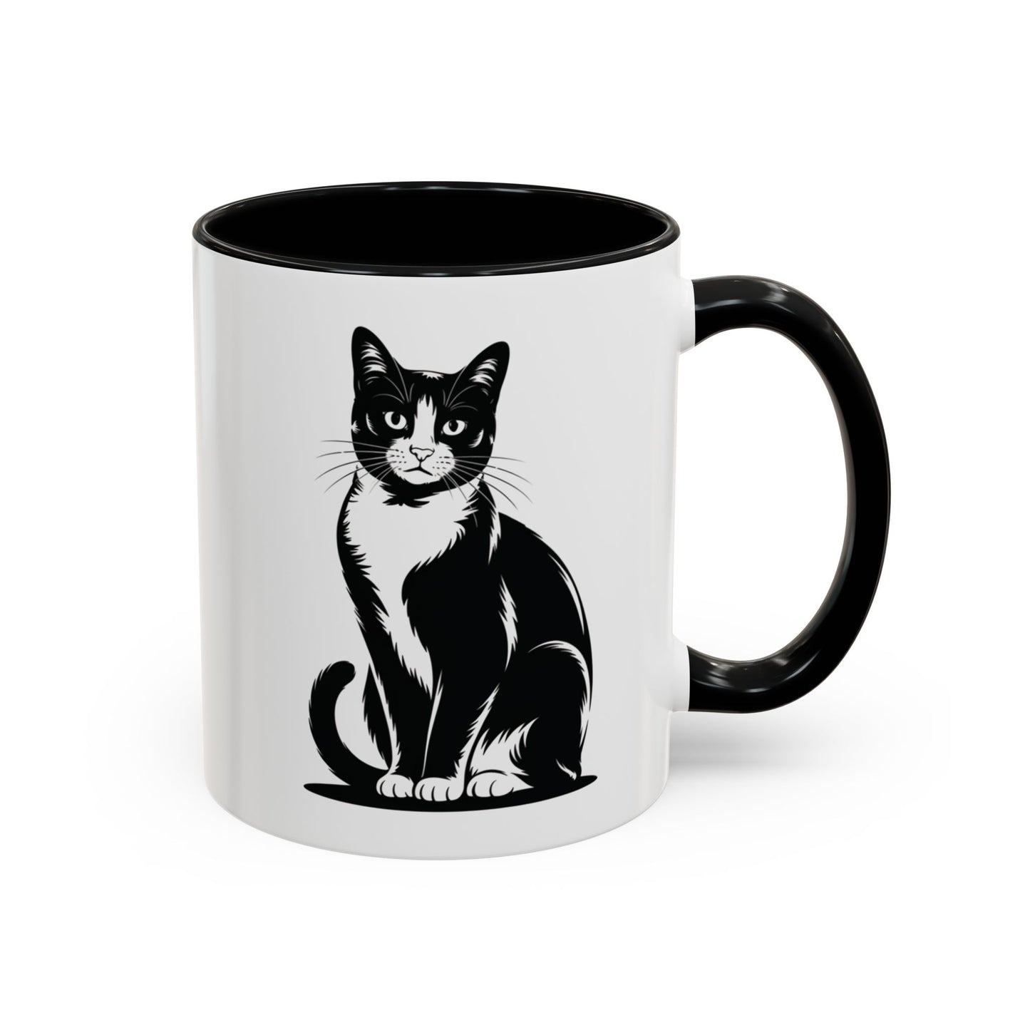 Tuxedo Cat Mug – Cat Lover Coffee Mug – Funny Black and White Cat Themed Cup for Women, Men, Wife, Husband, or Friend