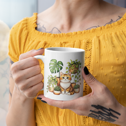 Cats and Plants Lover Mug – Gardening Gift for Women, Crazy Plant Lady and Cat Mom Mug, Unique Gift Idea for Birthday, Mother’s Day, or Christmas Mug