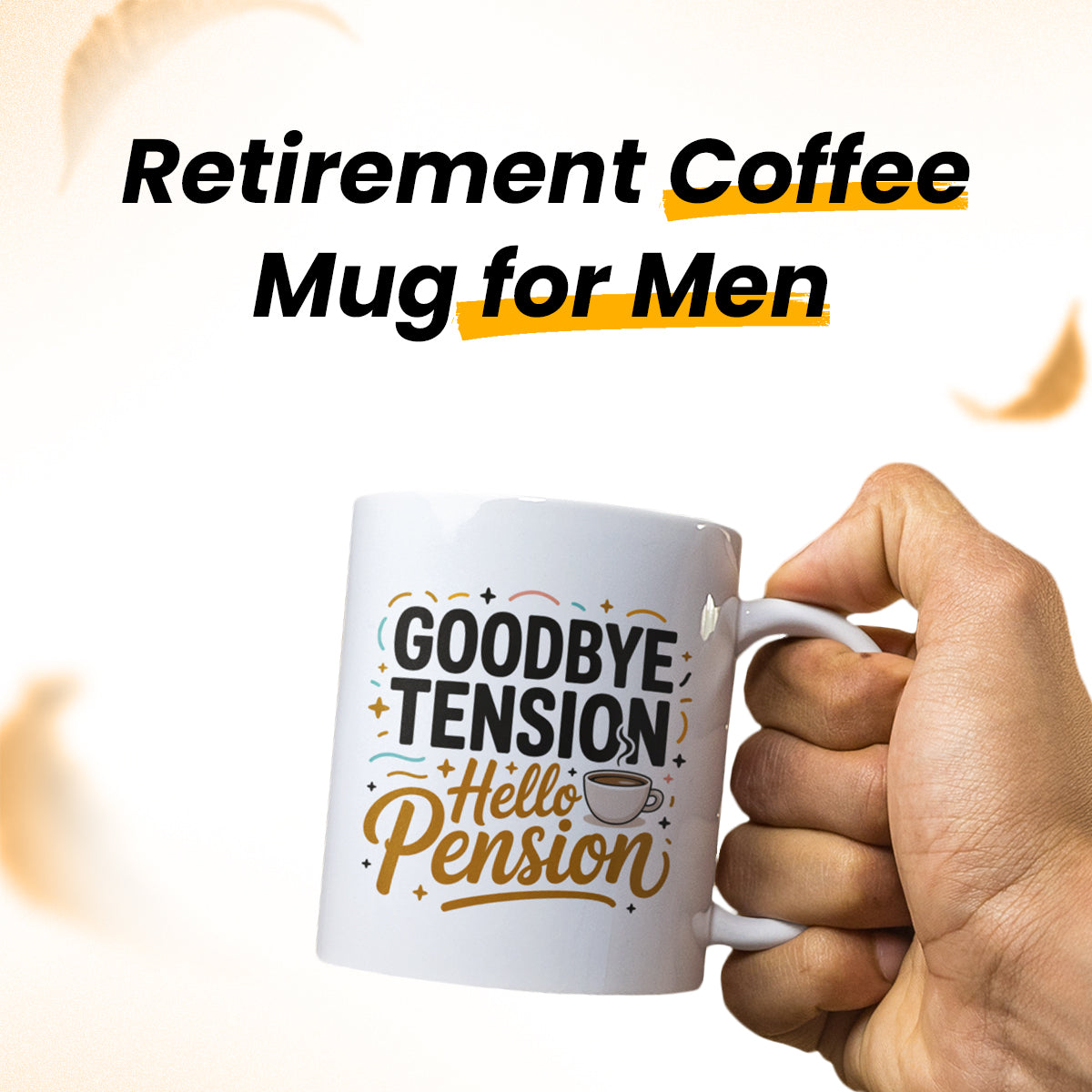 Retirement Gift Mug – Goodbye Tension Hello Pension – Perfect for Coworker, Teacher, Police
