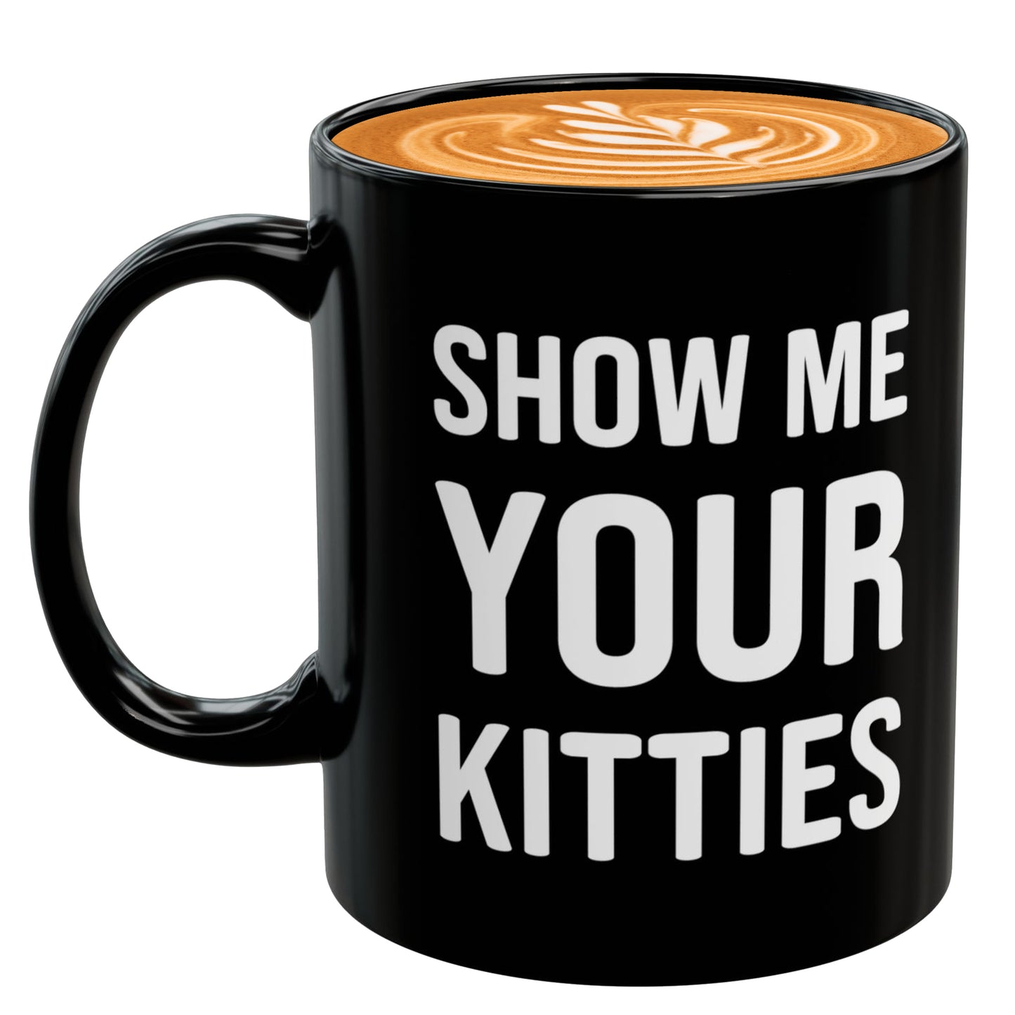 Show Me Your Kitties Mug – Hilarious Cat Lover Coffee Cup for Women