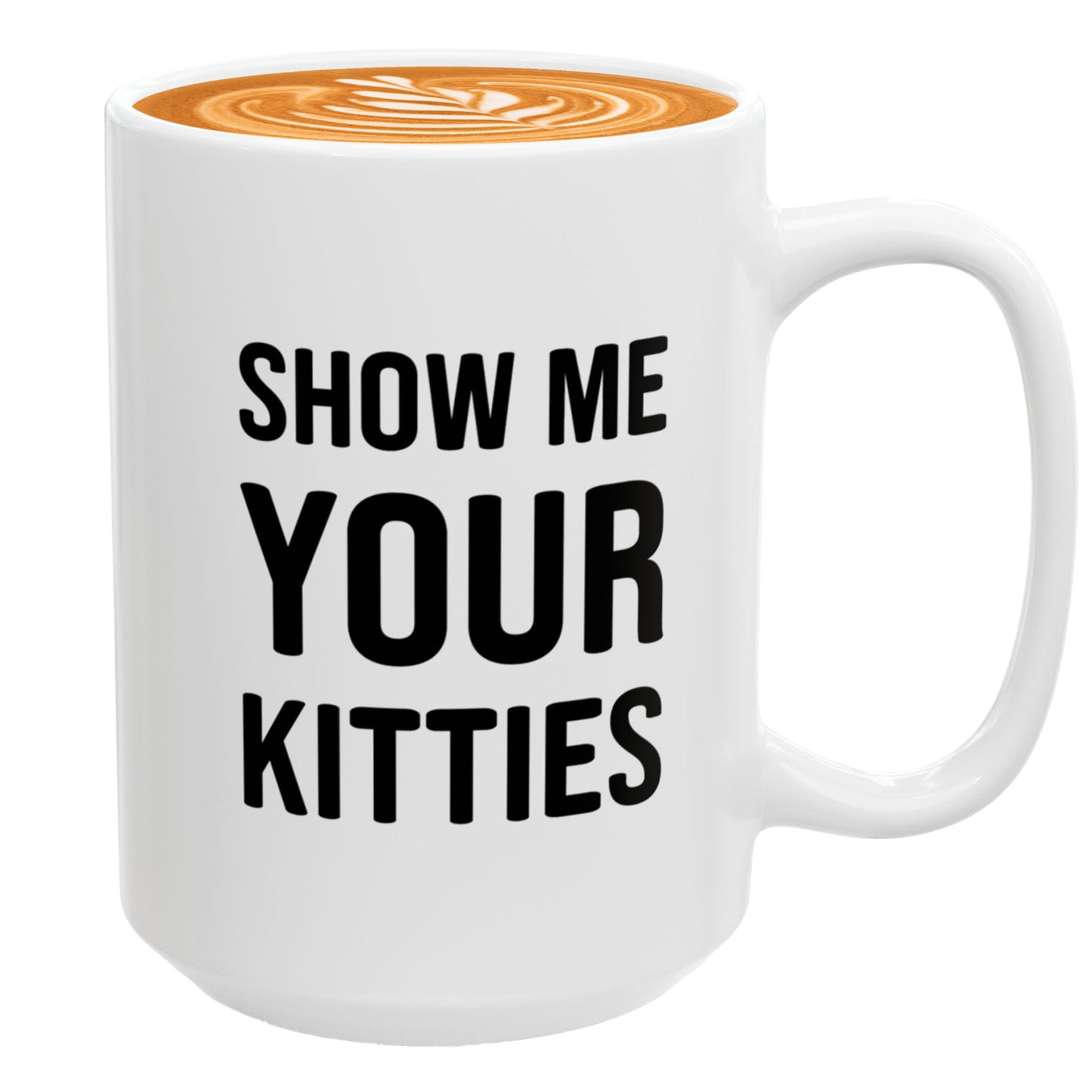Funny Show Me Your Kitties Coffee Cup – Cat Mug for Women