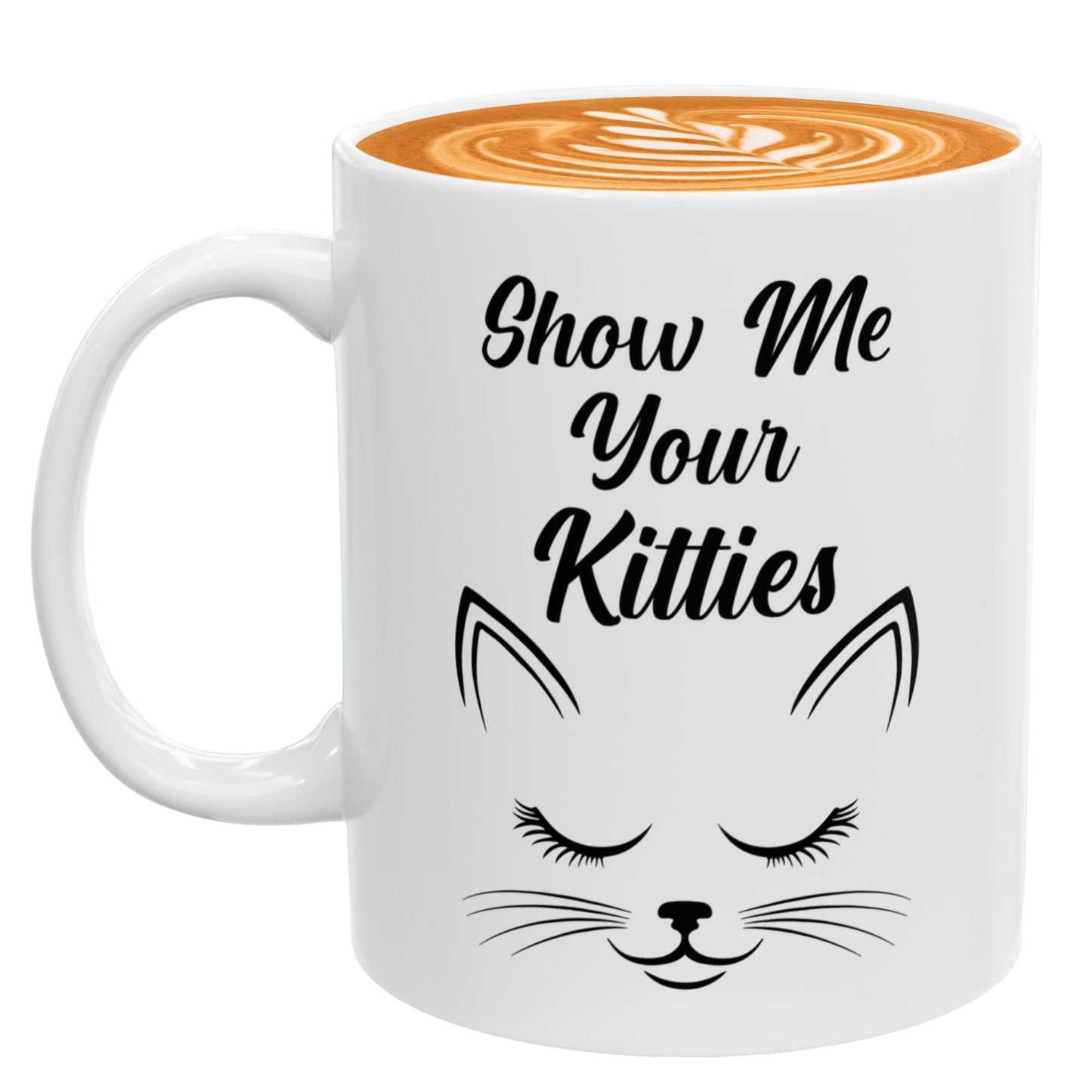 Show Me Your Kitties Cat Mug – Funny Cat Lover Coffee Cup