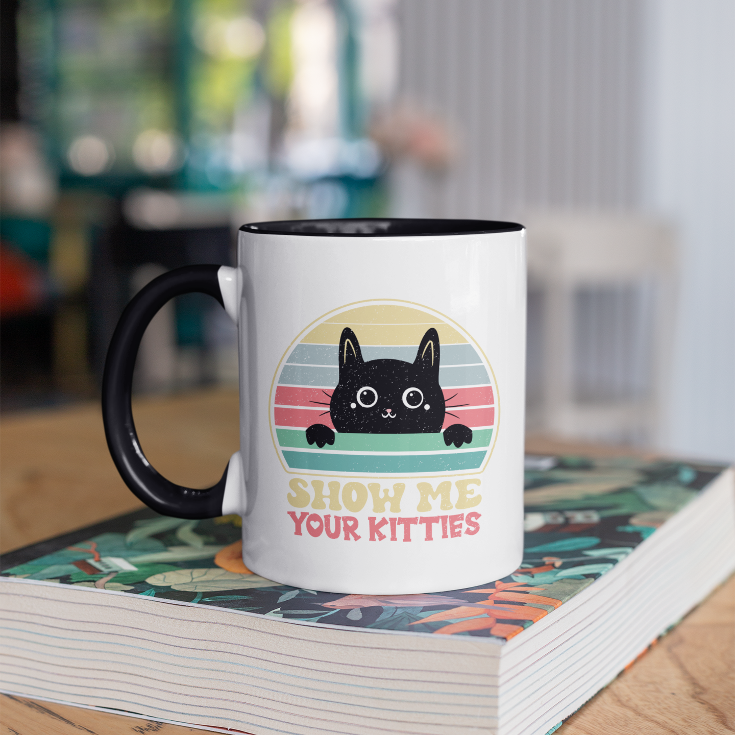 Show Me Your Kitties Funny Mug – Cat Lover Coffee Gift for Women