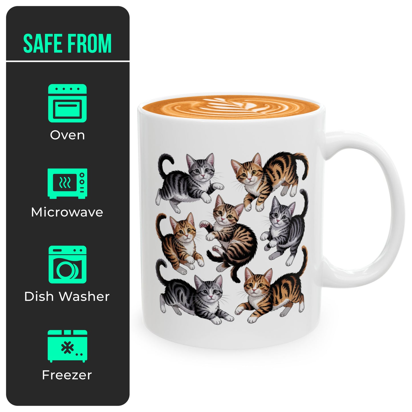 Tabby Tuxedo Cat Mug – Funny Cat Mugs for Women – Cat Themed Coffee Mug Gift for Women, Men, and Cat Owners