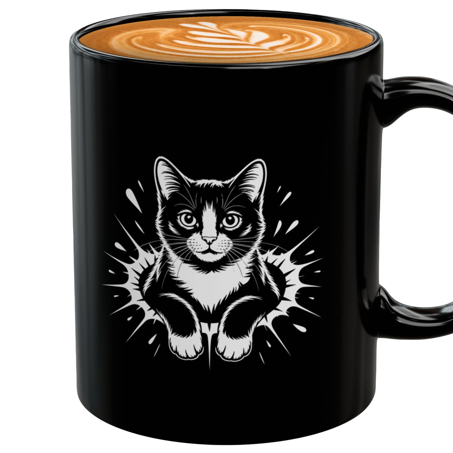 Tuxedo Cat Coffee Mug – Funny Tuxedo Cat Lover Gift for Women and Men – Cute Cat Themed Ceramic Cup 11oz
