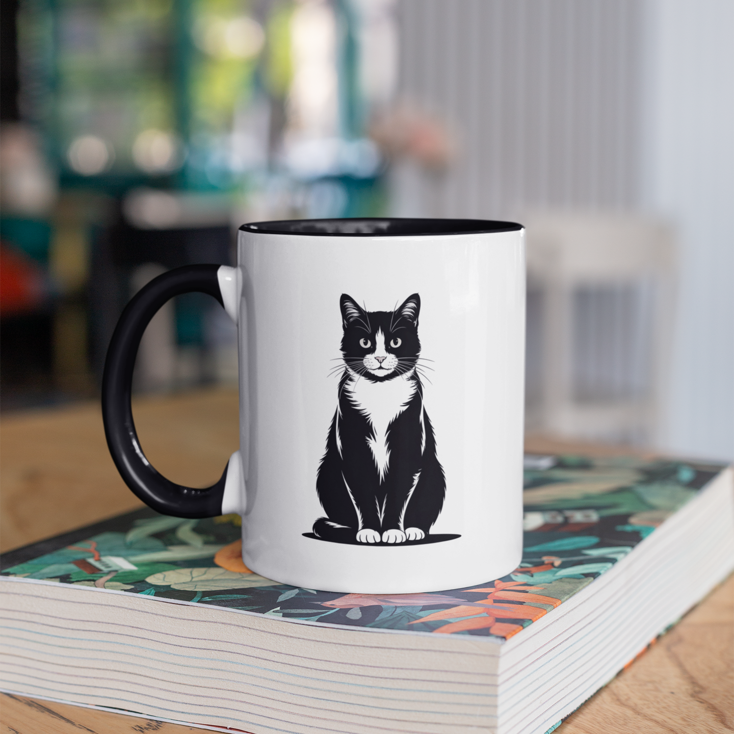 Tuxedo Cat Coffee Mug – Funny Cat Themed Cup for Women and Men – Ideal Birthday, Christmas Gift for Cat Lovers