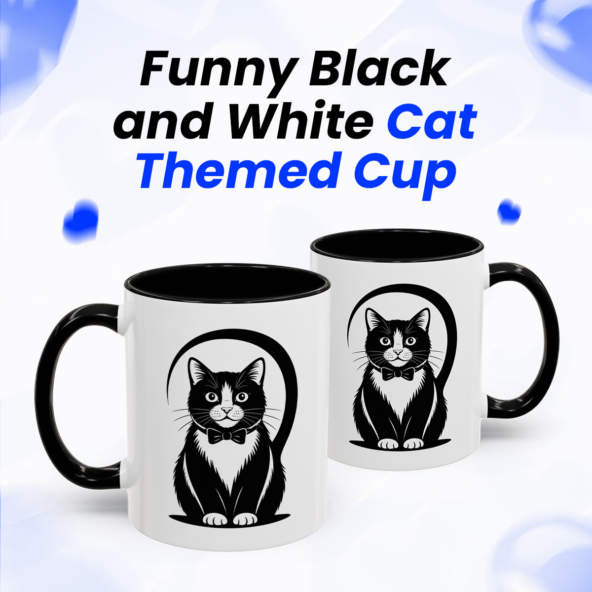 Tuxedo Cat Coffee Mug – Funny Black and White Cat Themed Cup for Women, Men, Friends, and Coworkers – Ideal Cat Lover Gift