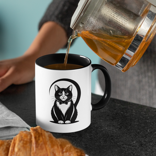Tuxedo Cat Coffee Mug – Funny Black and White Cat Themed Cup for Women, Men, Friends, and Coworkers – Ideal Cat Lover Gift