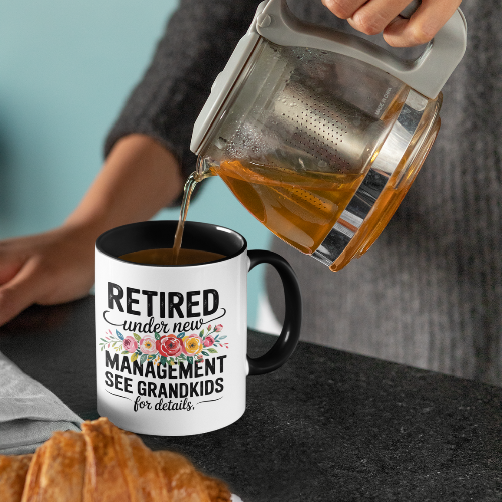 Retired Under New Management See Grandkids For Details - Accent Coffee Mug (11oz)