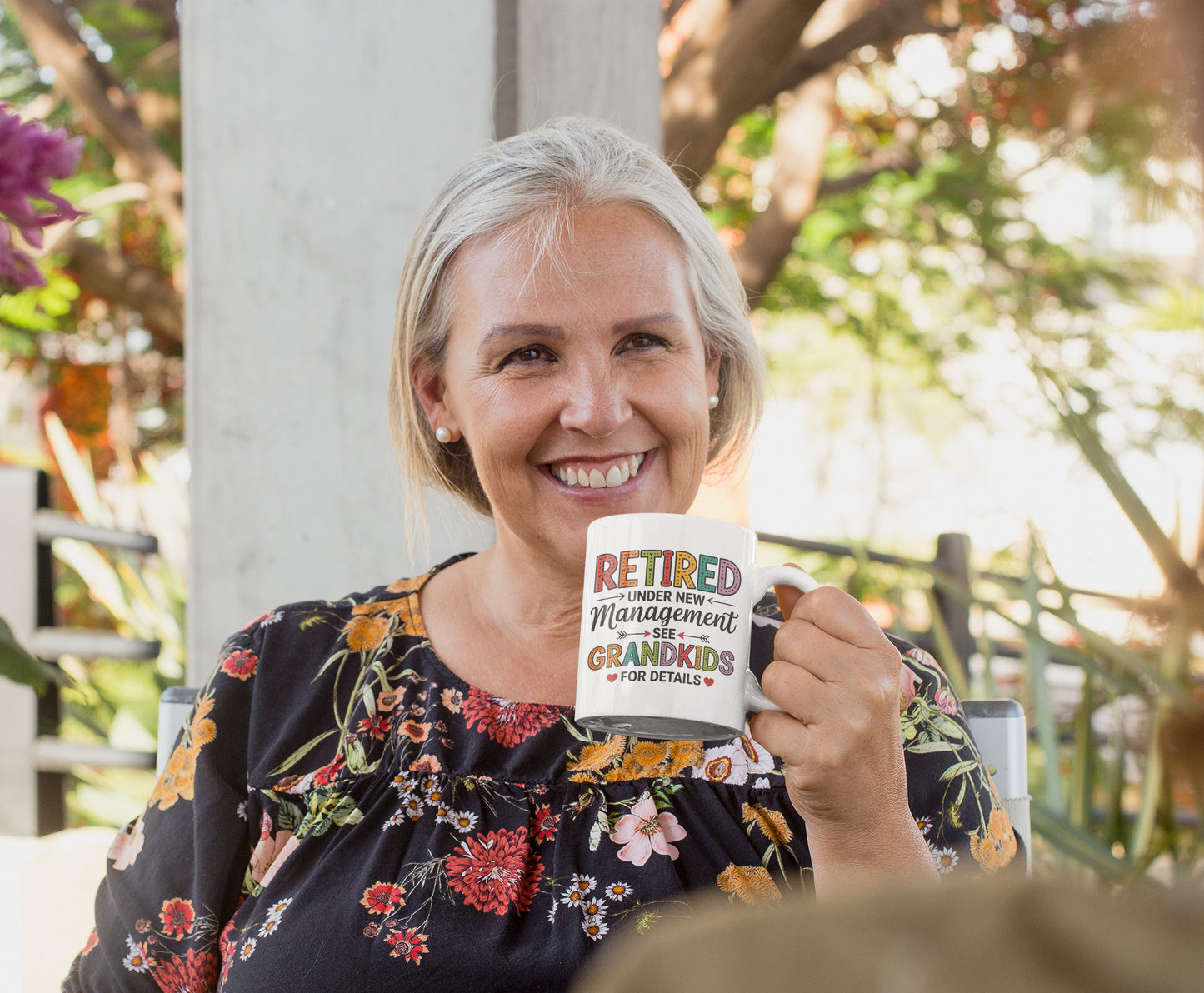 Retired Under New Management See Grandkids for Details - White Ceramic Mug 11oz