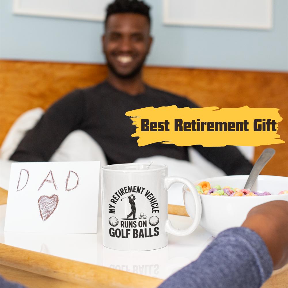 My Retirement Vehicle Runs on Golf Balls Ceramic White Mug (11oz, 15oz)