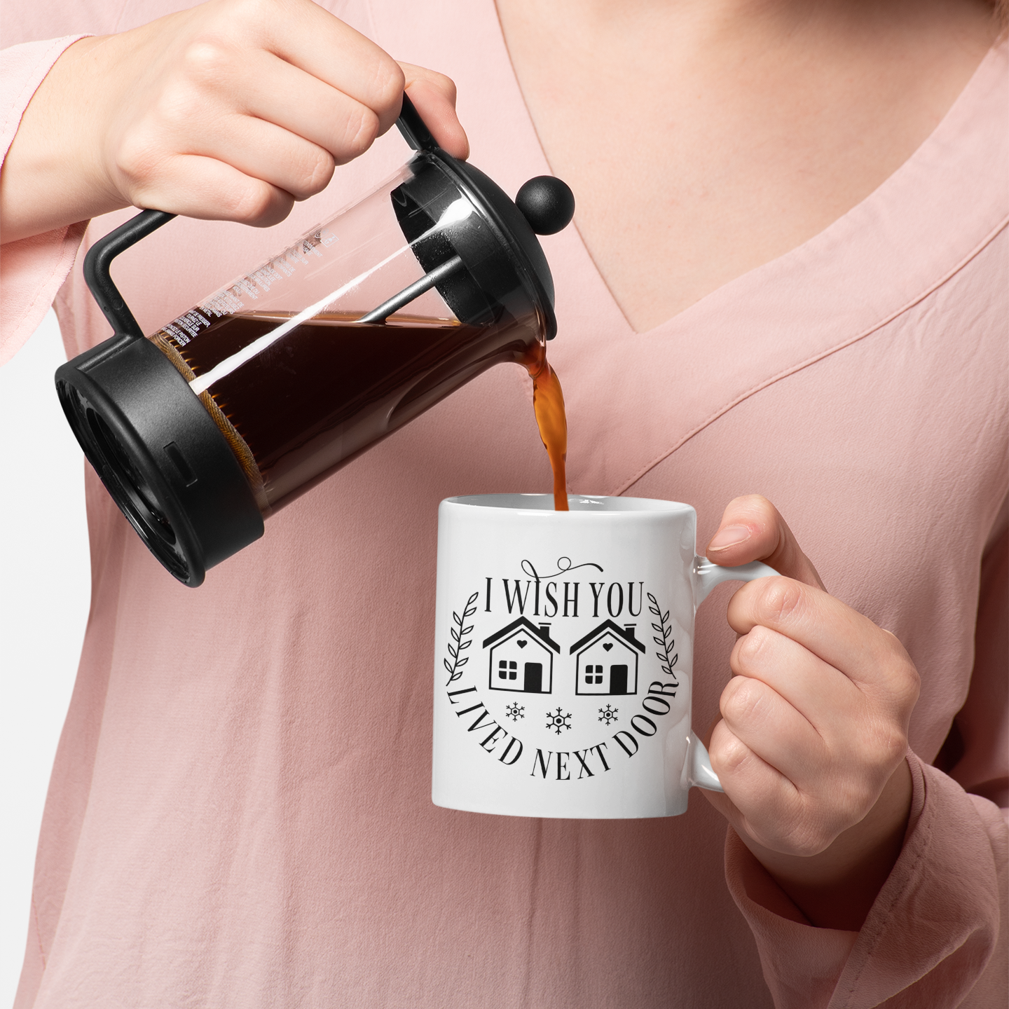 I Wish You Lived Next Door Coffee Mug – Long Distance Friend