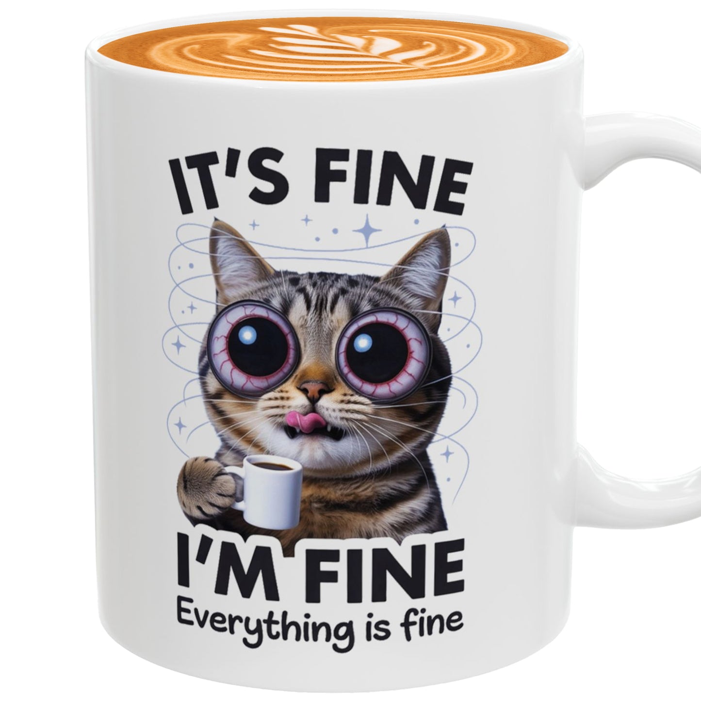 It’s Fine I’m Fine Everything Is Fine Mug – Funny Coffee Cup for Women & Men