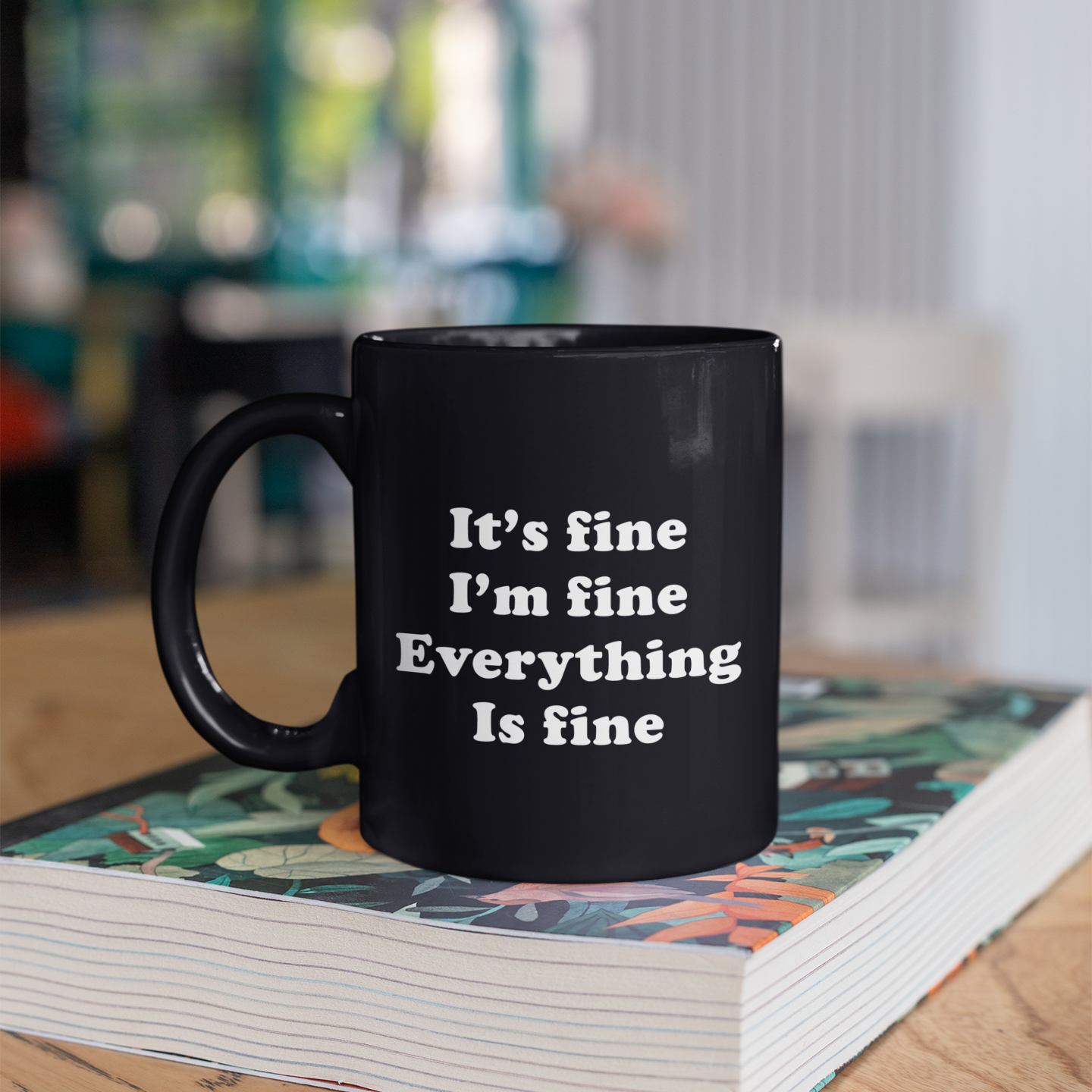 It’s Fine I’m Fine Everything Is Fine Mug – Christmas Gift for Cat Lovers