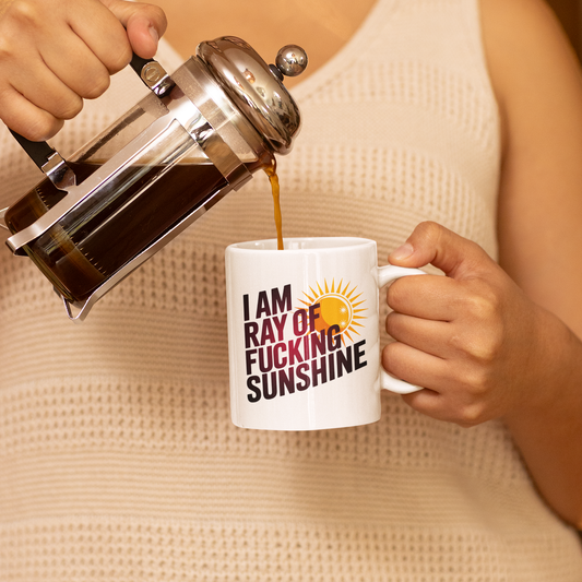 I Am Sunshine with Attitude Mug – Sarcastic Coffee Cup for Coworkers & Friends