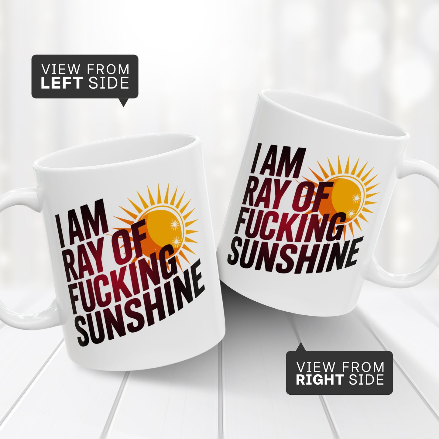 I Am Sunshine with Attitude Mug – Sarcastic Coffee Cup for Coworkers & Friends