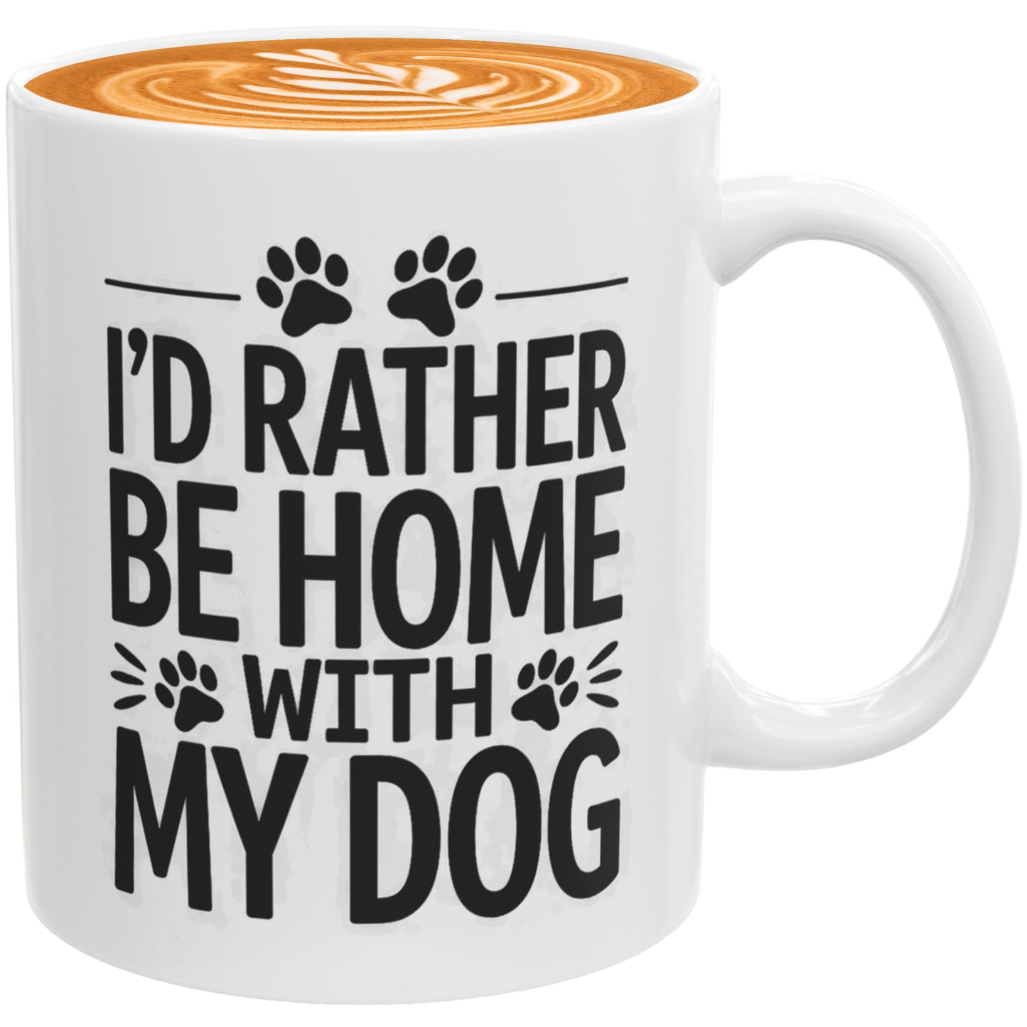 I’d Rather Be Home With My Dog Coffee Mug - Funny Dog Mom Ceramic Mug
