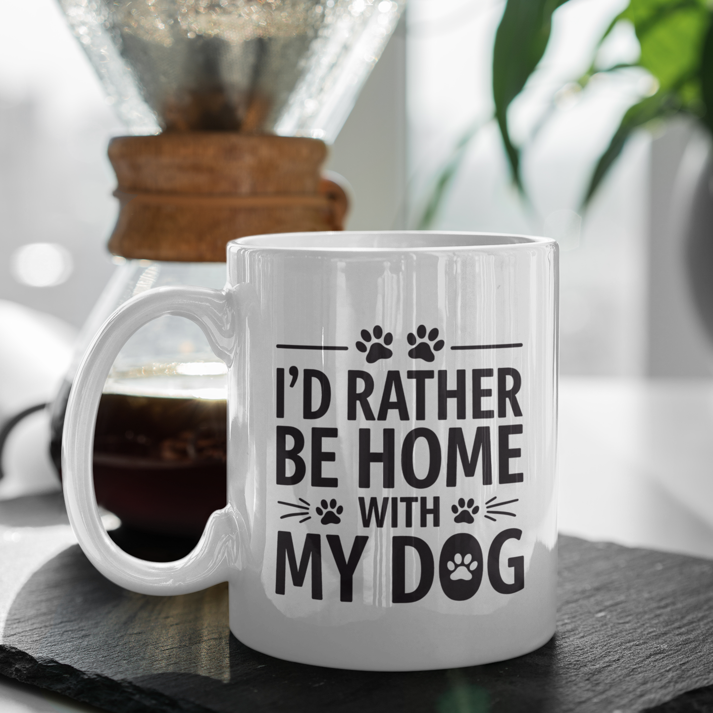 I’d Rather Be Home With My Dog Coffee Mug - Dog Lover Ceramic Mug