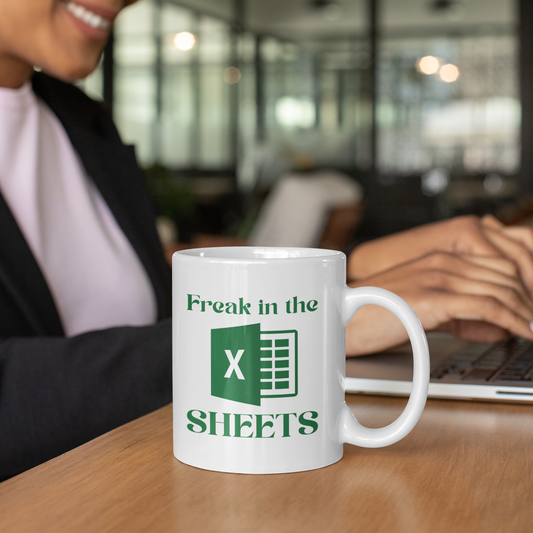 Freak in the Spreadsheets Mug – Accountant Gift