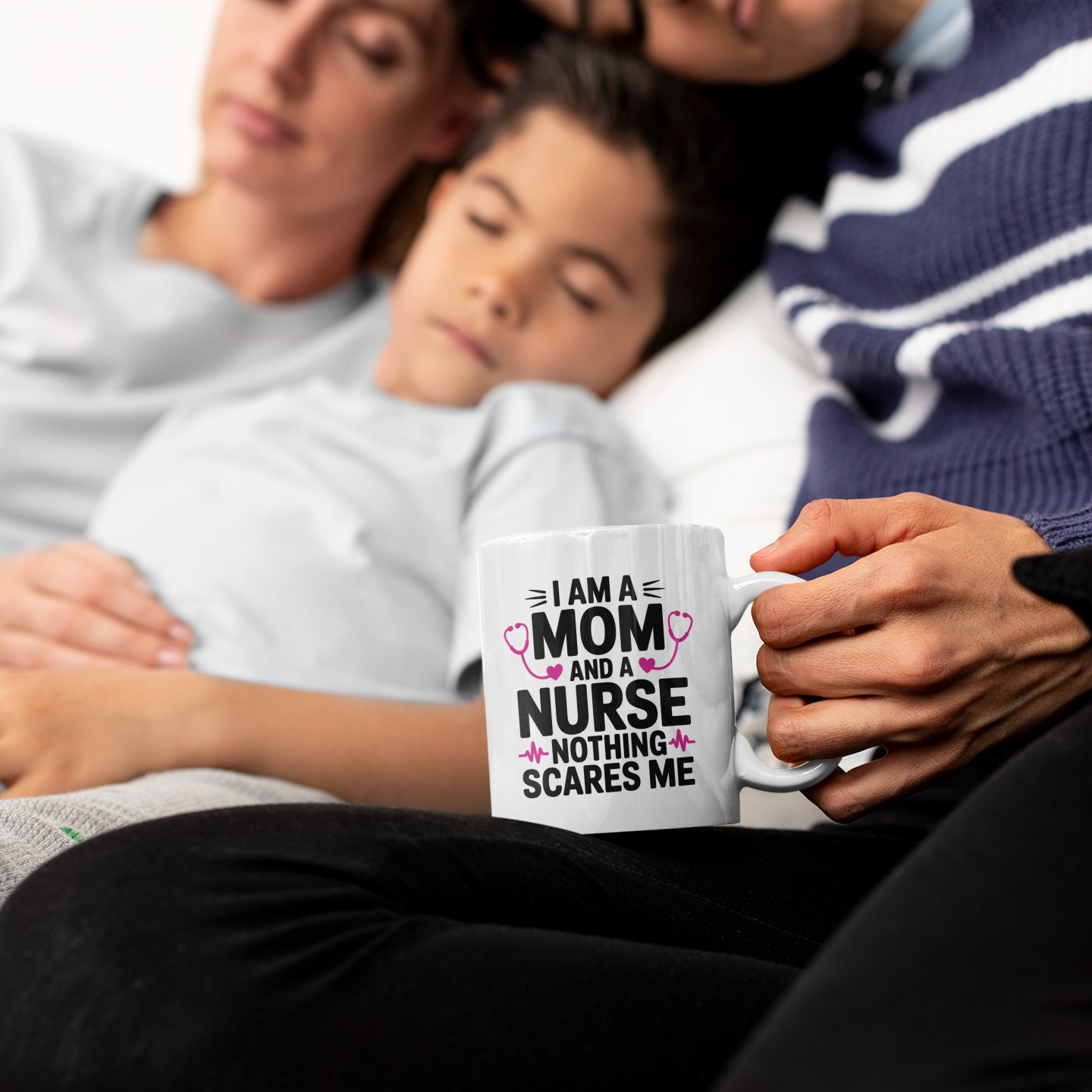 Funny Nurse Mom Coffee Mug – Nothing Scares Me Cup Gift for Women