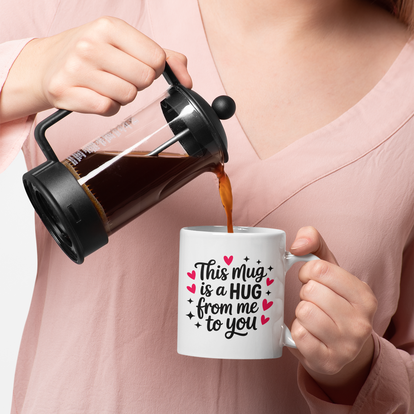 Inspirational Hug Mug – Best Friend, Sister, or Family Gift