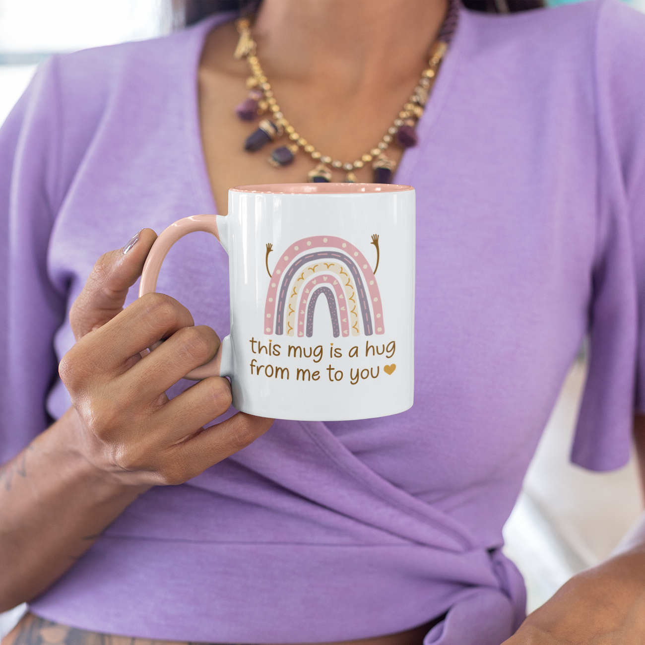 Hug in a Mug – Friendship Coffee Cup Gift for Women, Sisters & Friends