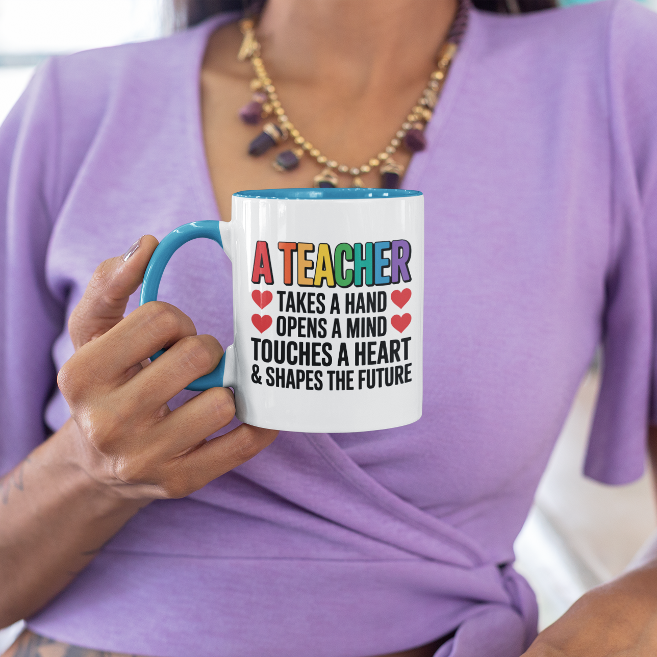 Inspirational Teacher Mug – Retirement, End of Year, or Thank You Gift for Educators
