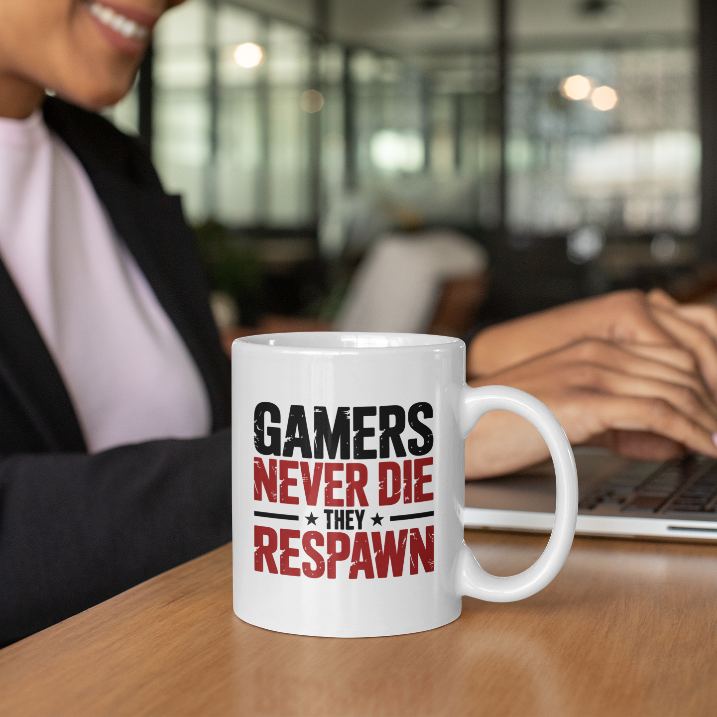 Gamers Never Die They Respawn Mug – Funny Gaming Coffee Cup Gift