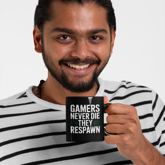 Gamers Never Die They Respawn Coffee Mug 11oz