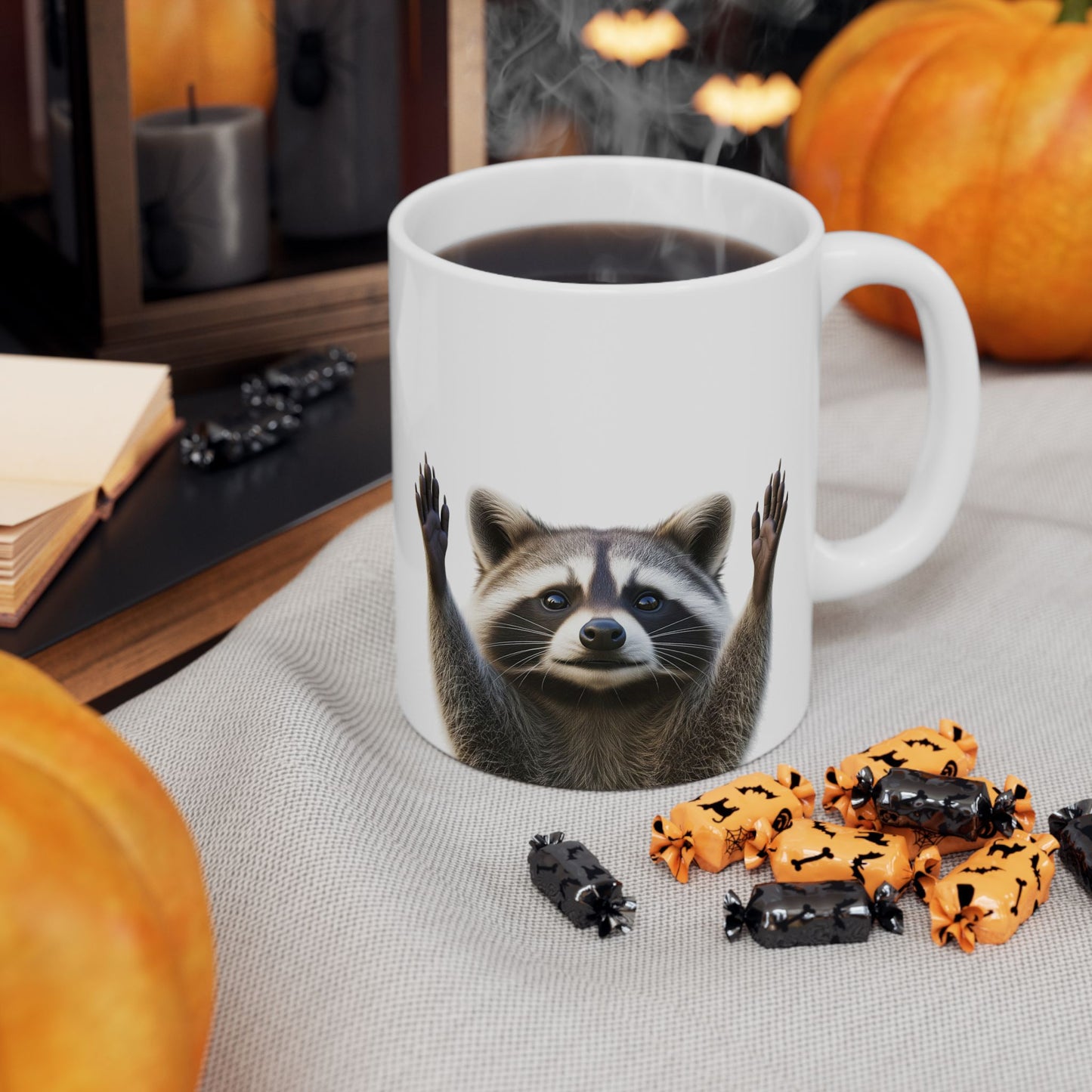 Raccoon Hands Out Coffee Mug 11oz – Funny Raccoon Lover Gift