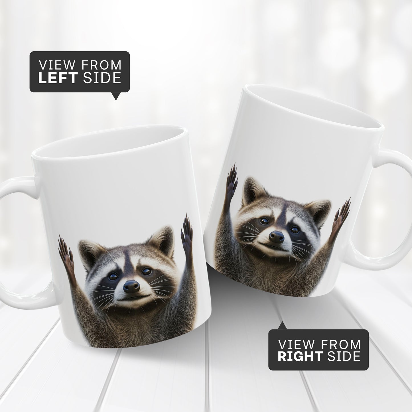 Raccoon Hands Out Coffee Mug 11oz – Funny Raccoon Lover Gift