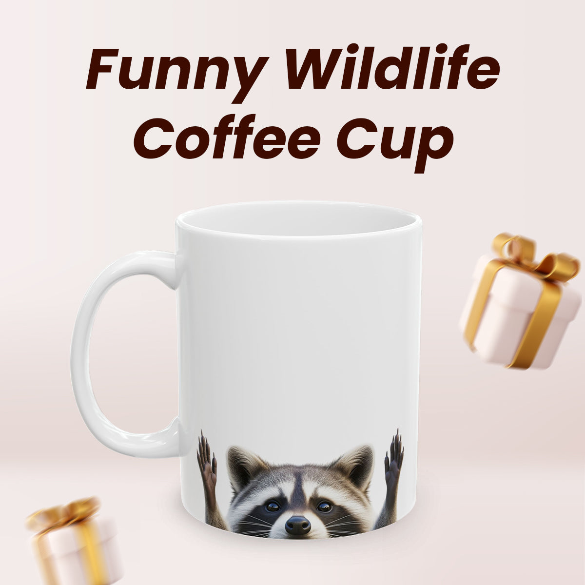 Raccoon Hands Out Coffee Mug 11oz