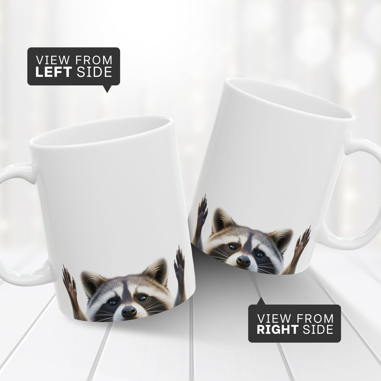 Raccoon Hands Out Coffee Mug 11oz