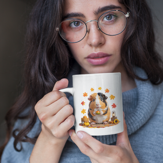 Fall Guinea Pig Coffee Mug 11oz