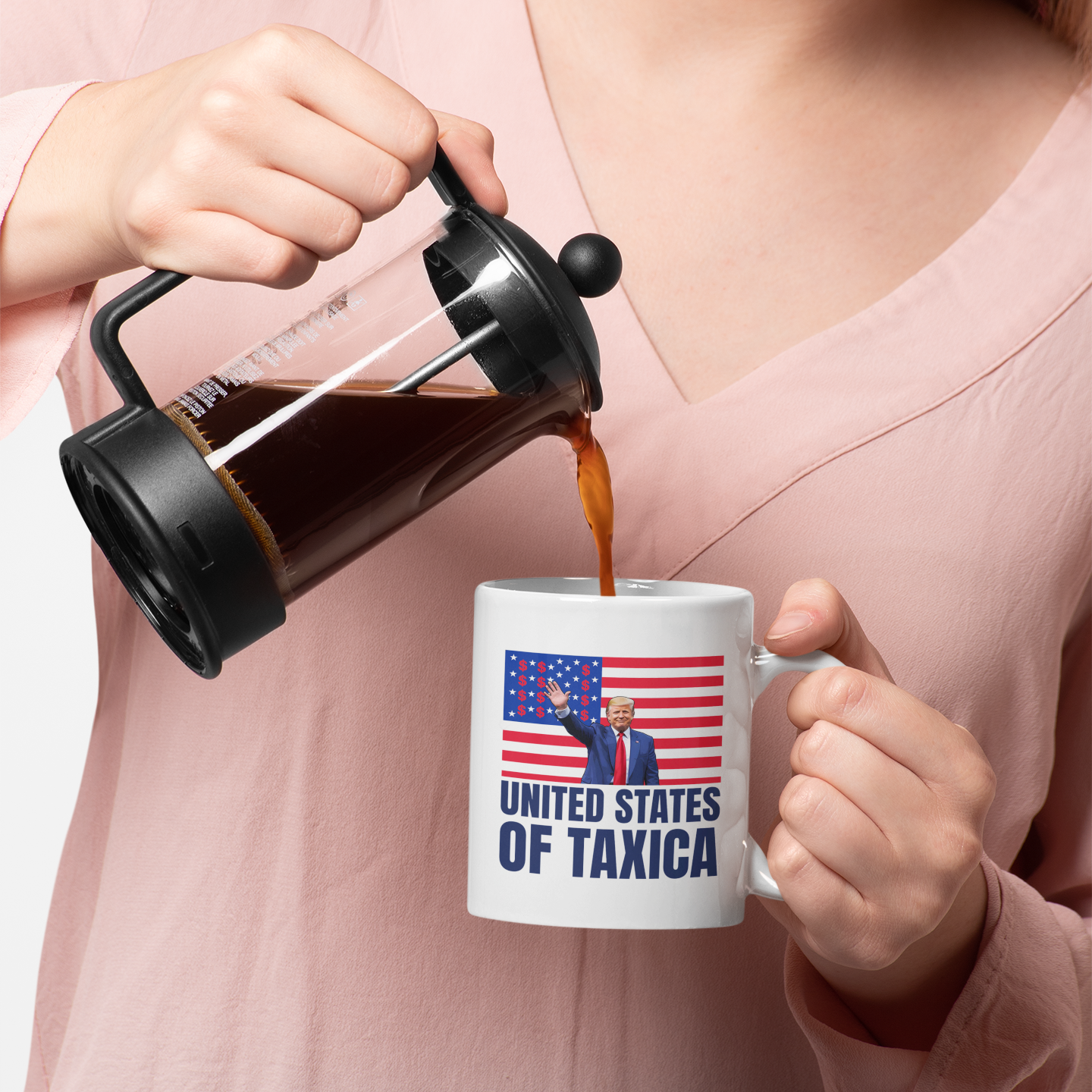 Trump Loves BIG Taxes Mug – Satirical Political Humor Gift