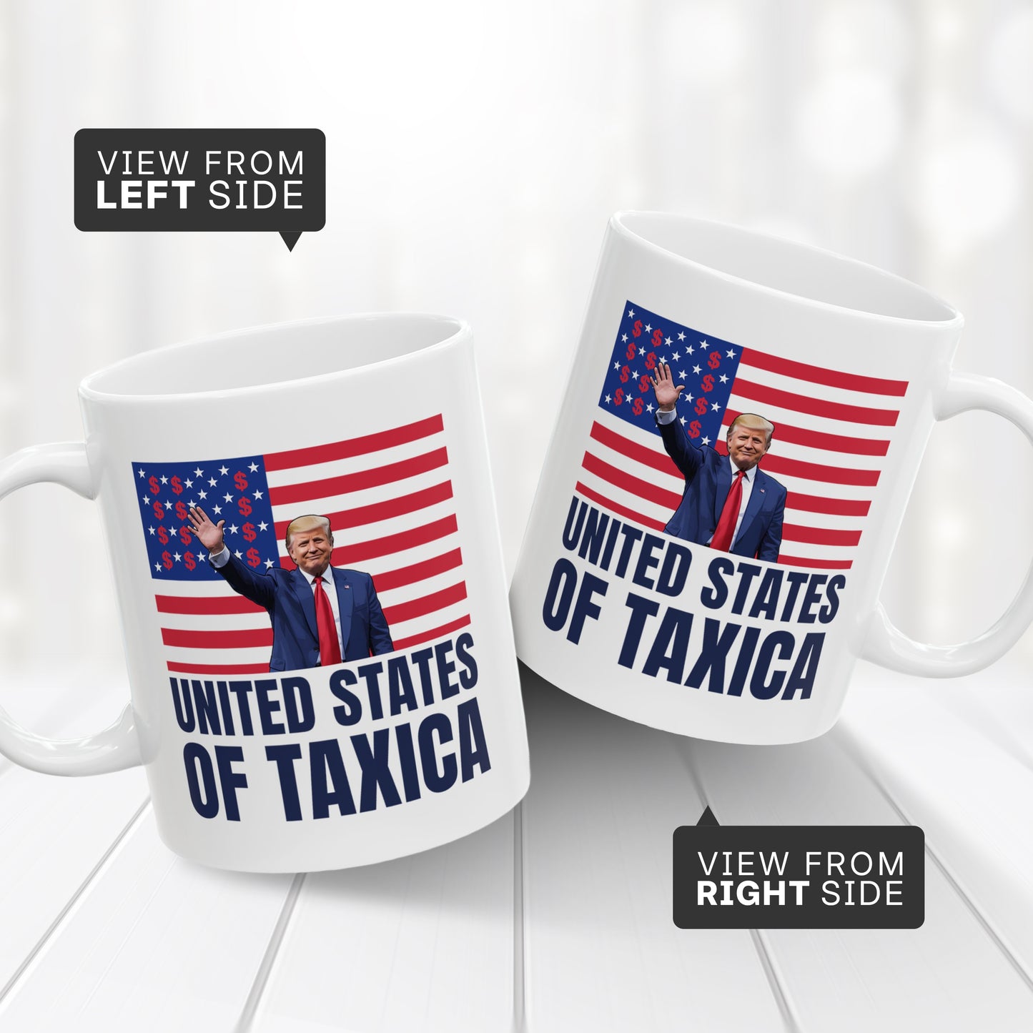 Trump Loves BIG Taxes Mug – Satirical Political Humor Gift